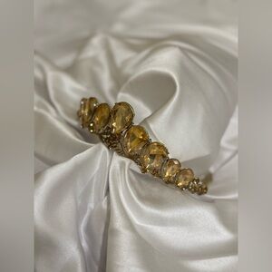 Elegant Gold and Amber Tiara